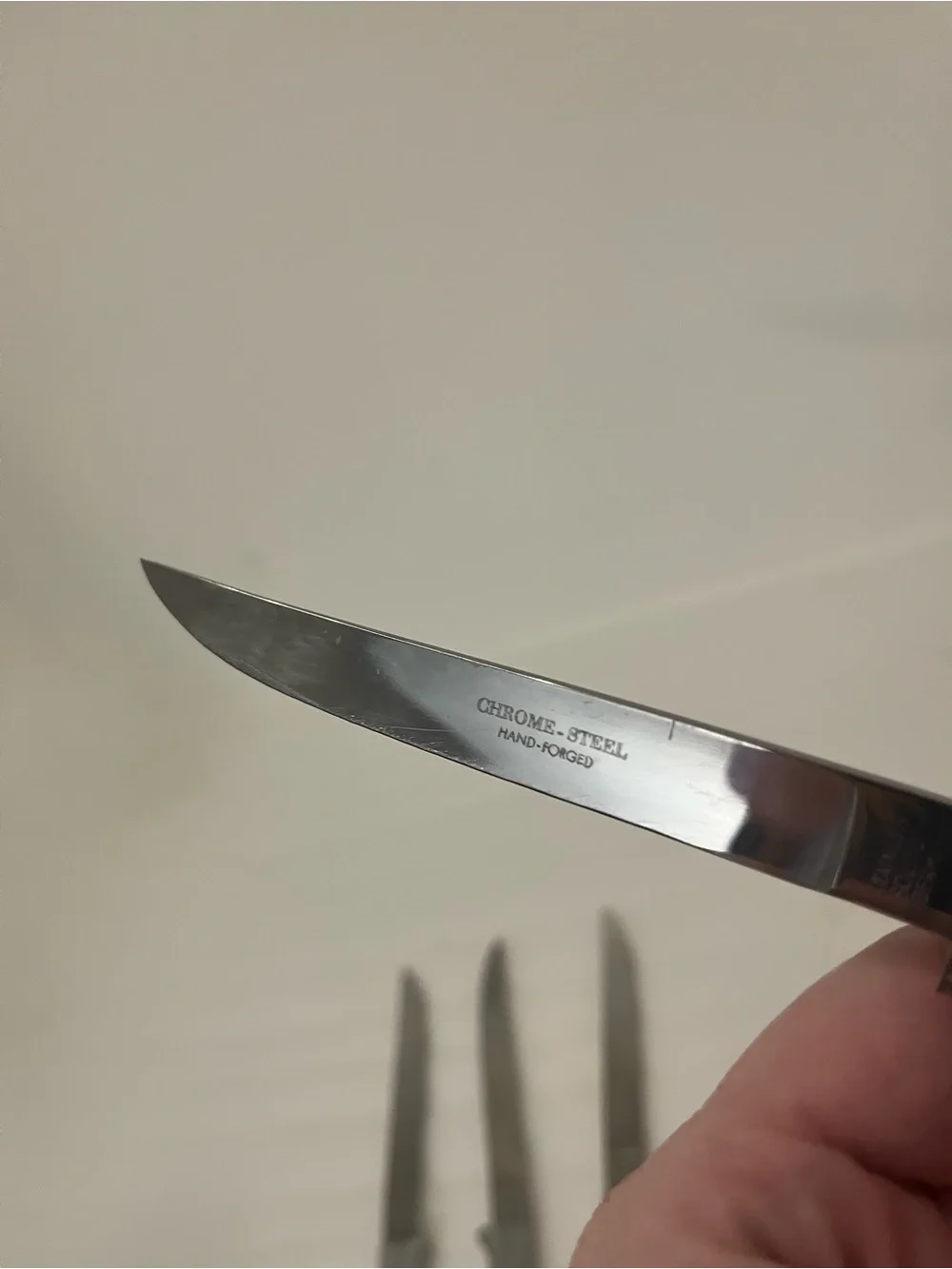 4 Vintage Carvel Hall by Briddell Steak Knives W Silver Overlay Handles 8 1/4 “